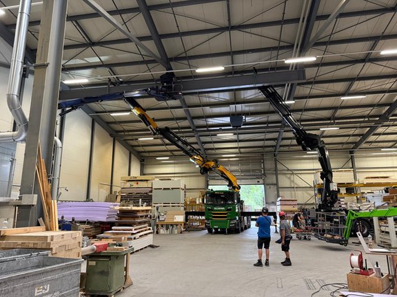 Sicherheitsabstützung für bestehendes Hallendach